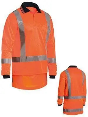 Bisley Workwear Taped Hi Vis Long Sleeve Polo BK6805T Metro Workwear.